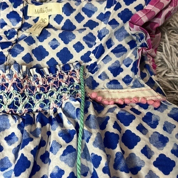 MATILDA Jane Wandering Waters Smocked Tassel Top Size Medium - Picture 8 of 13